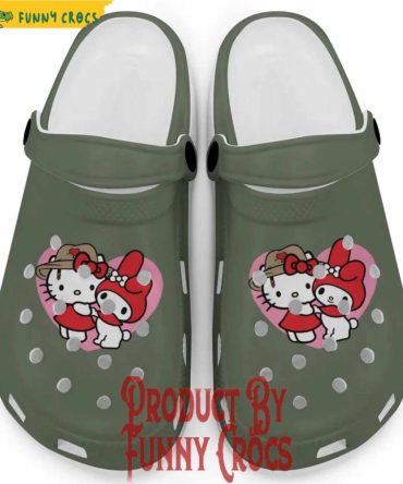 Cute Hello Kitty And My Melody Moss Crocs For Adults And Kid - Discover Comfort And Style Clog Shoes Unisex Clogs Garden Shoes