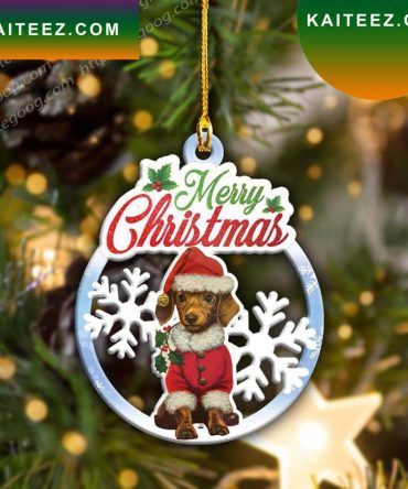 Dachshund Christmas Day Shape Ornament