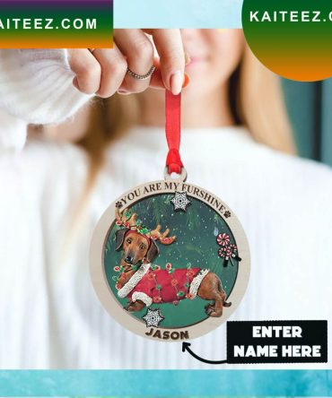 Dachshund Personalizeds Christmas Ornament