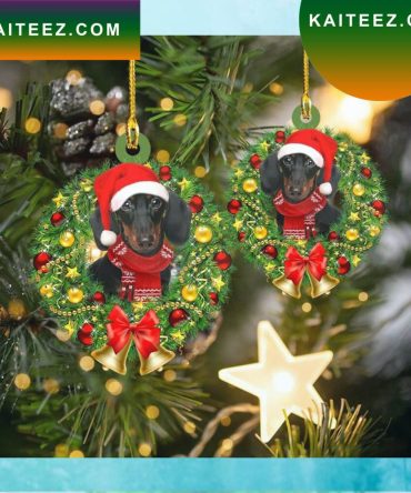 Dachshund Christmas Shaped Christmas Ornament