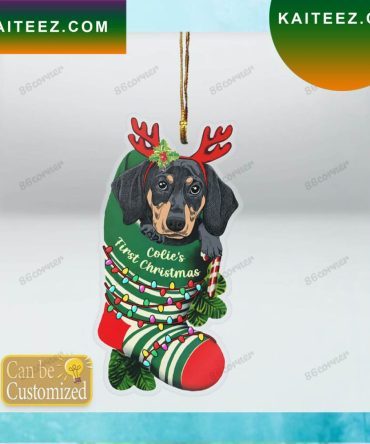 Dachshund In Christmas Stocking Christmas Ornament