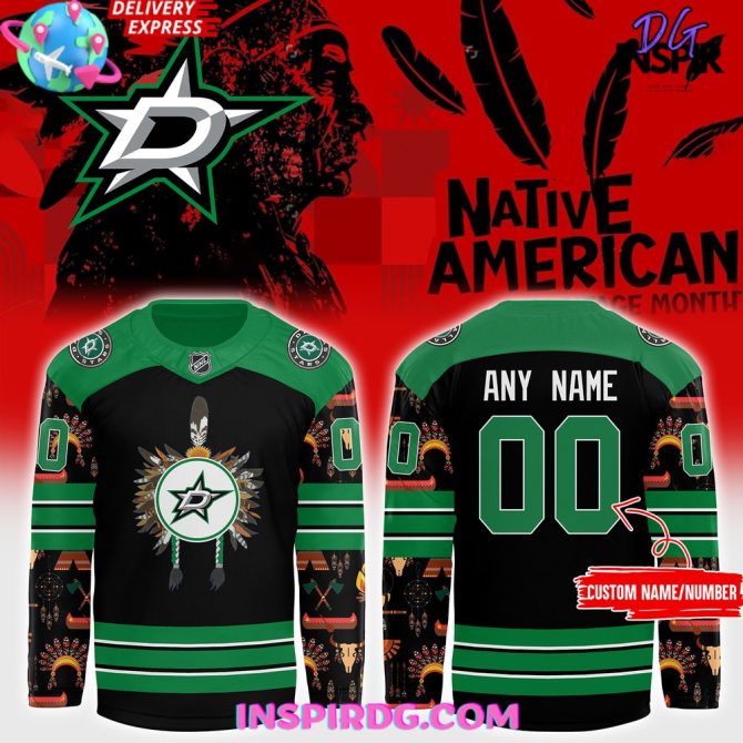Dallas Stars Native American Heritage Month 2024 Hockey Jersey