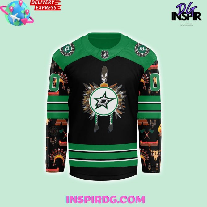 Dallas Stars Native American Heritage Month 2024 Hockey Jersey - Image 2