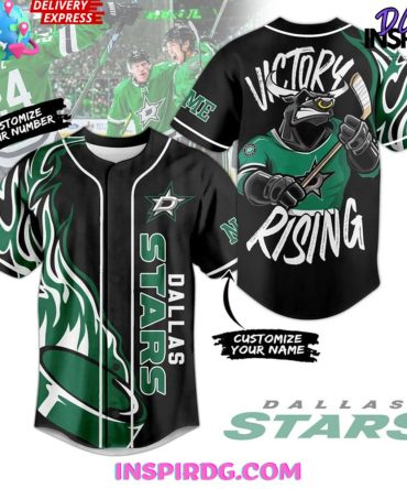 Dallas Stars Victory Rising Custom Name Baseball Jersey