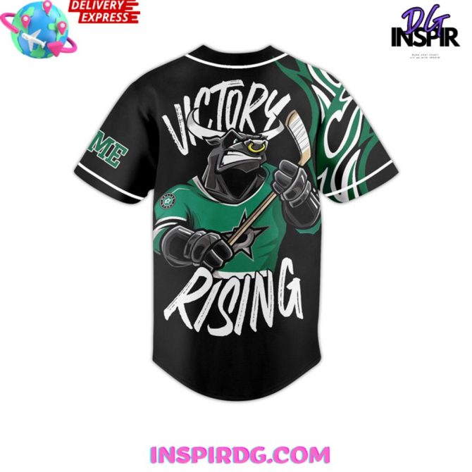 Dallas Stars Victory Rising Custom Name Baseball Jersey - Image 3