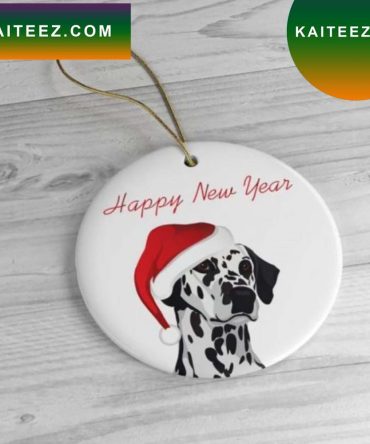 Dalmatian Happy New Year Christmas Ornament