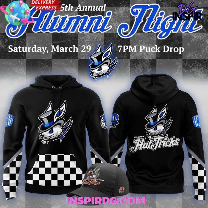 Danbury Hat Tricks Alumni Night 2025 All Over Print Hoodie