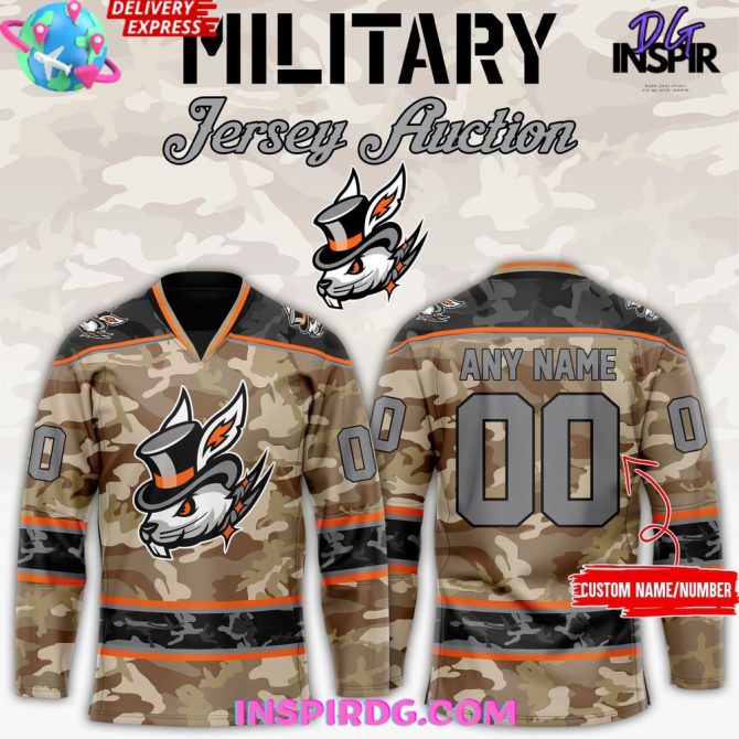 Danbury Hat Tricks Military 2025 Hockey Jersey
