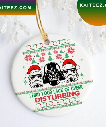 Darth Vader I Find Lack Of Cheer Disturbing Star War  Christmas Ornament