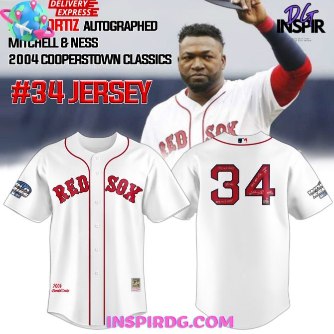 David Ortiz Boston Red Sox Mitchell And Ness 2004 Baseball Jersey