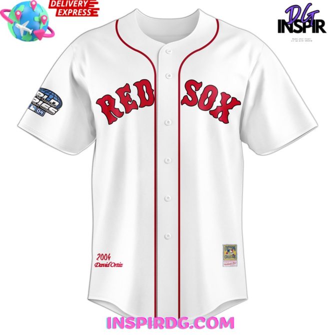 David Ortiz Boston Red Sox Mitchell And Ness 2004 Baseball Jersey - Image 2