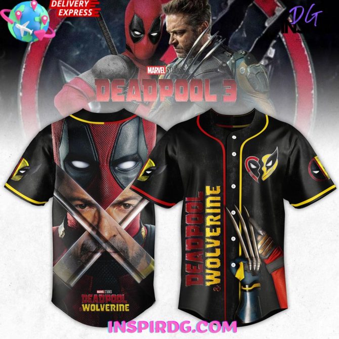 Dead Pool X Wolverine Marvel 2024 Baseball Jersey