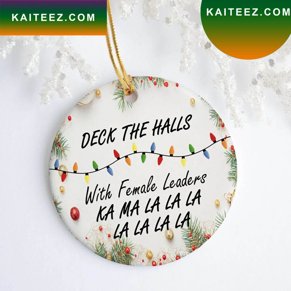 Deck The Halls Kamala Harris Christmas Ornament