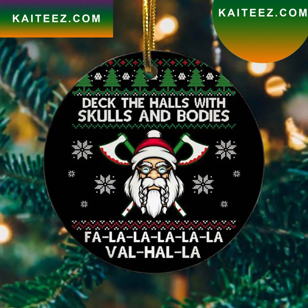 Deck The Halls With Skulls And Bodies Christmas Ornament