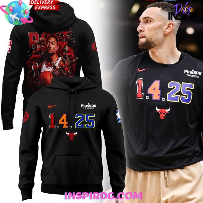 Derrick Rose 1.4.25 Chicago Bulls All Over Print Hoodie