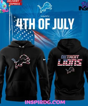 Detroit Lions 4Th Of July Stars & Stripes Edition All Over Print Hoodie