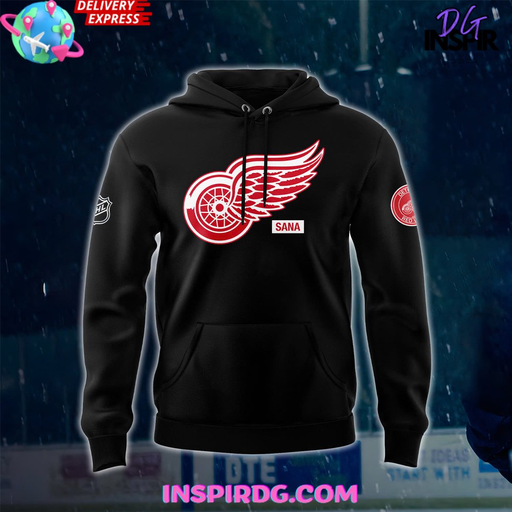 Detroit Red Wings X Sana Night 2025 All Over Print Hoodie, 3D Hoodie - Image 2