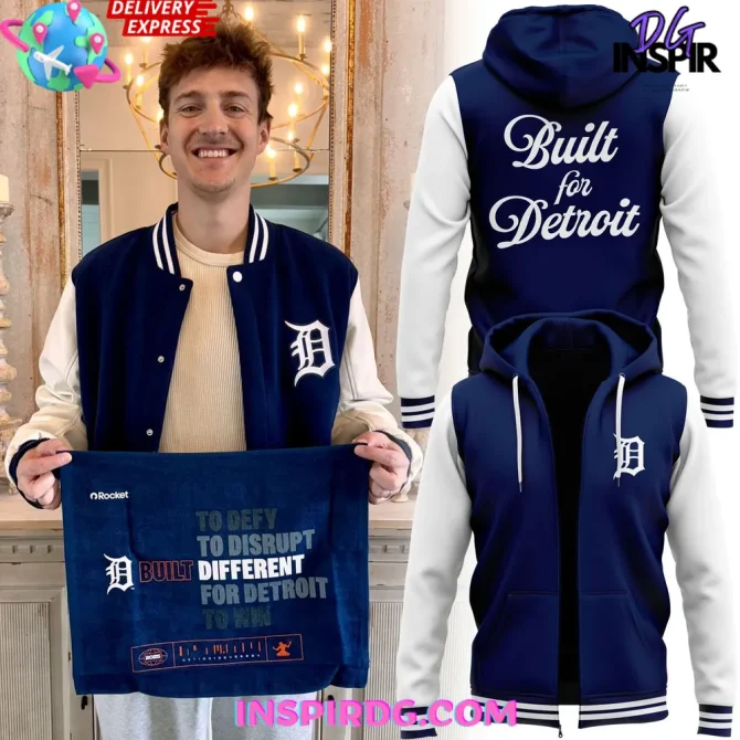 Detroit Tigers Built For Detroit Special All Over Print Hoodie - Image 4