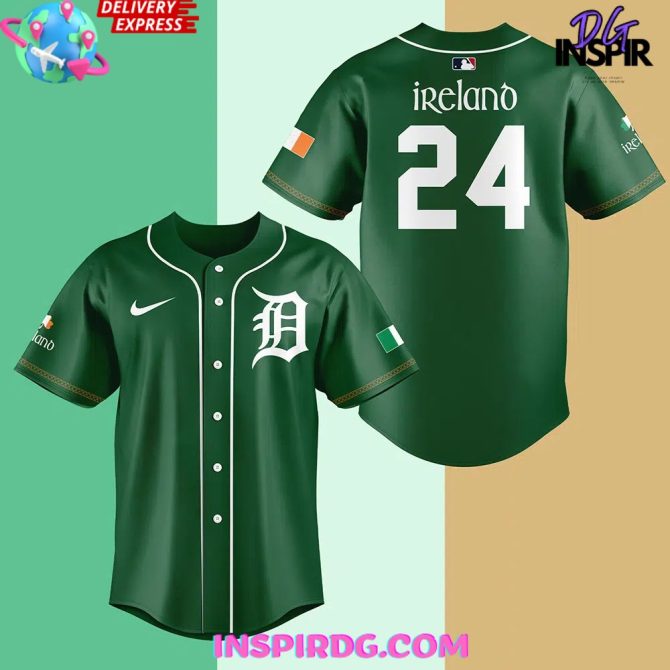 Detroit Tigers Irish Heritage Month 2024 Baseball Jersey - Image 2
