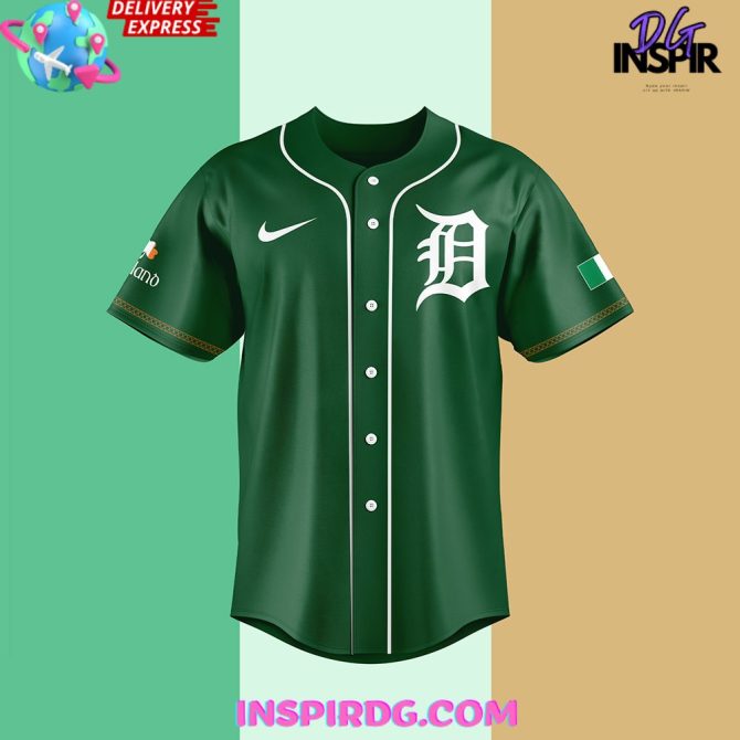 Detroit Tigers Irish Heritage Month 2024 Baseball Jersey - Image 3