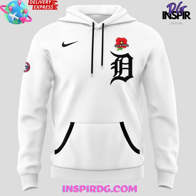 Detroit Tigers Lest We Forget 2025 Memorial All Over Print Hoodie - Image 2