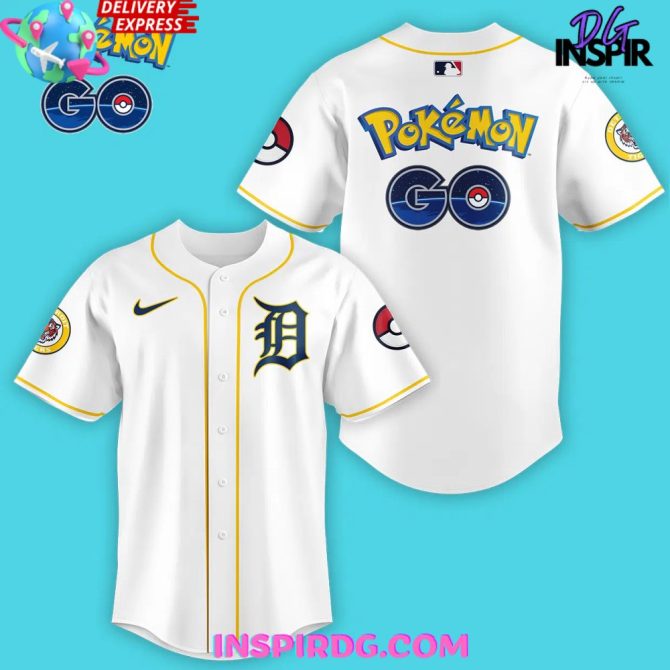 Detroit Tigers Pokémon Go Special Baseball Jersey - Image 2