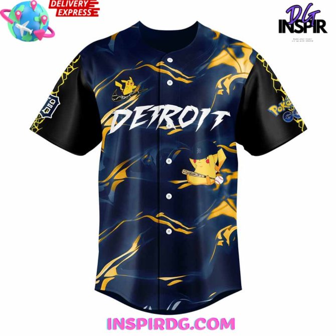 Detroit Tigers Pokémon Go Special Baseball Jersey - Image 2