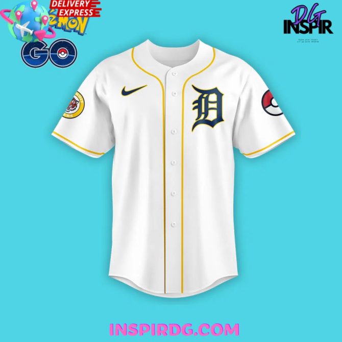 Detroit Tigers Pokémon Go Special Baseball Jersey - Image 3