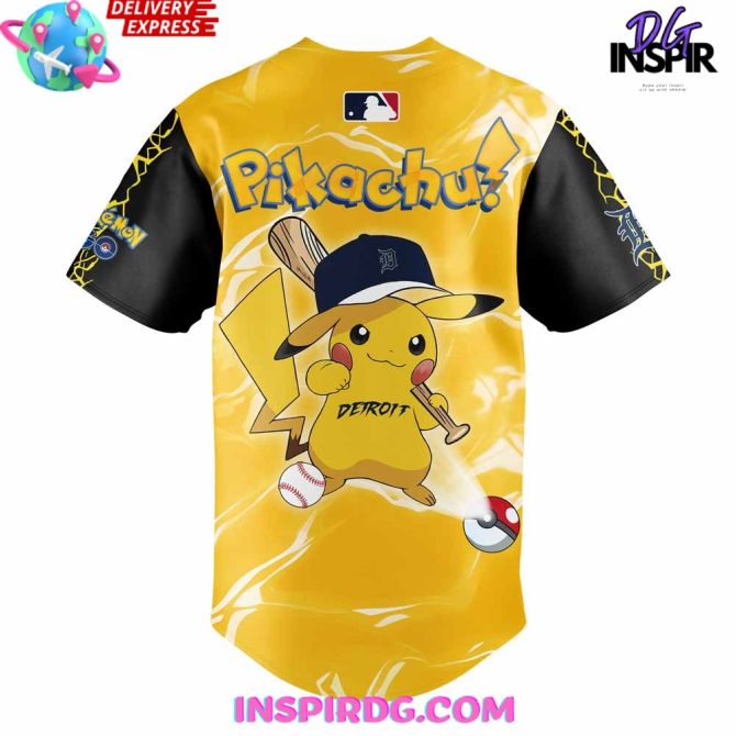 Detroit Tigers Pokémon Go Special Baseball Jersey - Image 3