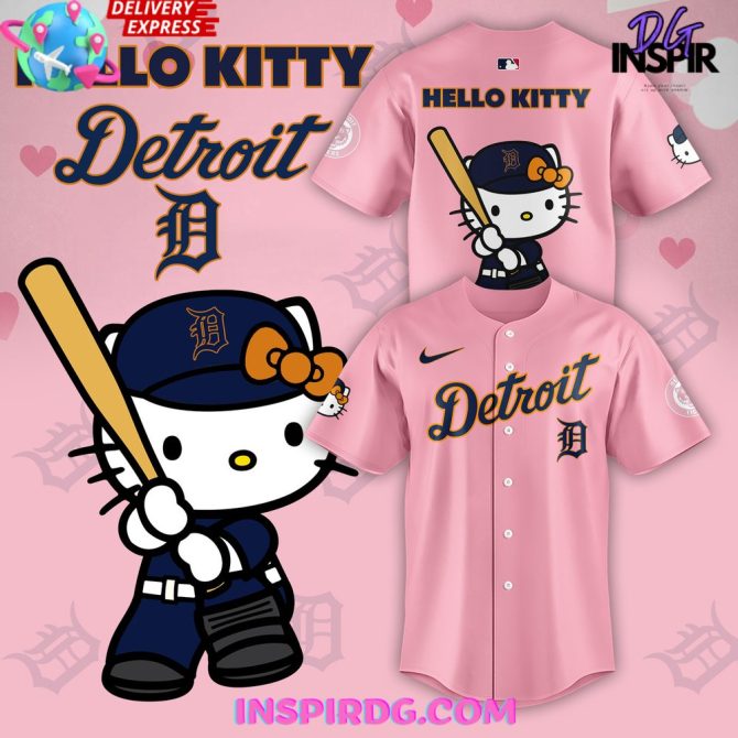 Detroit Tigers X Hello Kitty 2024 Baseball Jersey