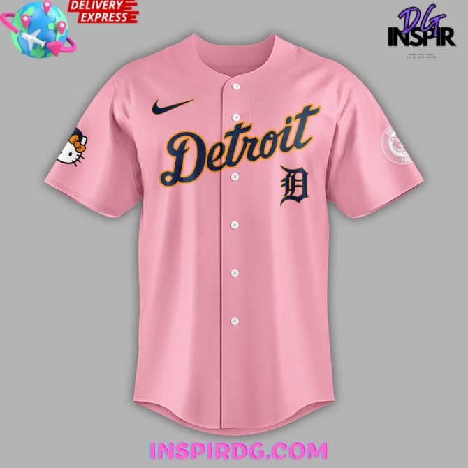 Detroit Tigers X Hello Kitty 2024 Baseball Jersey - Image 2