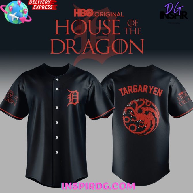 Detroit Tigers X House Of The Dragon Baseball Jersey
