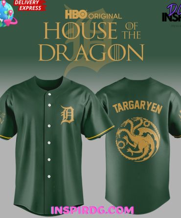Detroit Tigers X House Of The Dragon Green Baseball Jersey