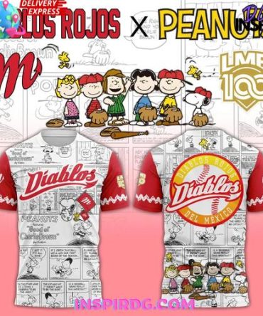Diablos Rojos X Peanuts Comic Edition Baseball Jersey