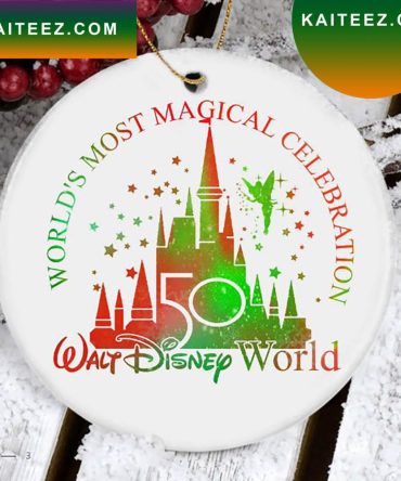 Disney 50Th Anniversary Castle Birthday  Christmas Ornament