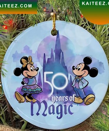 Disney 50Th Anniversary Mickey Minnie  Christmas Ornament