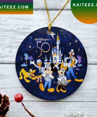 Disney 50Th Round  Christmas Ornament
