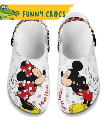 Disney Mine Mouse Kiss Mickey Mouse Crocs - Discover Comfort And Style Clog Shoes Unisex Clogs Garden Shoes
