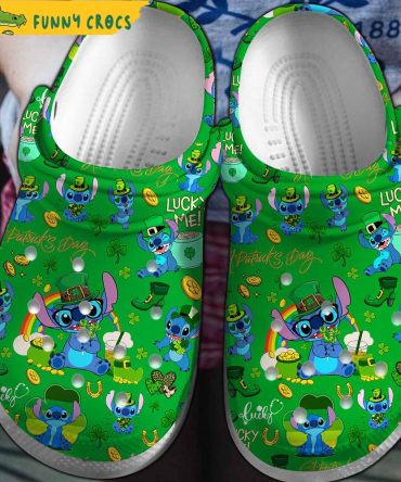 Disney Saint Patricks Day Stitch Crocs - Discover Comfort And Style Clog Shoes For Family