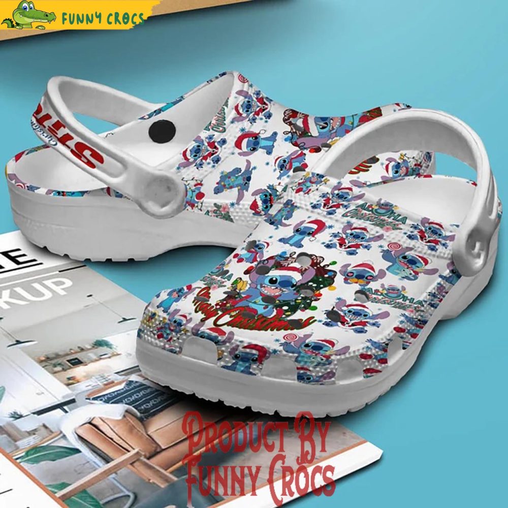 Disney Stitch Christmas Crocs Clog Shoes - Discover Comfort And Style Clog Shoes For Family - Image 3