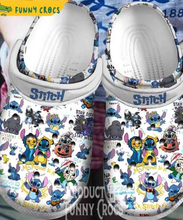Disney Stitch Halloween Pattern Crocs - Discover Comfort And Style Clog Shoes For Family