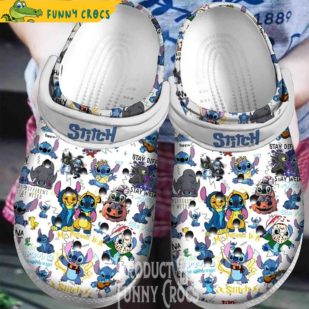 Disney Stitch Halloween Pattern Crocs - Discover Comfort And Style Clog Shoes For Family