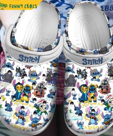 Disney Stitch Pattern Crocs Clog Shoes - Discover Comfort And Style Clog Shoes For Family