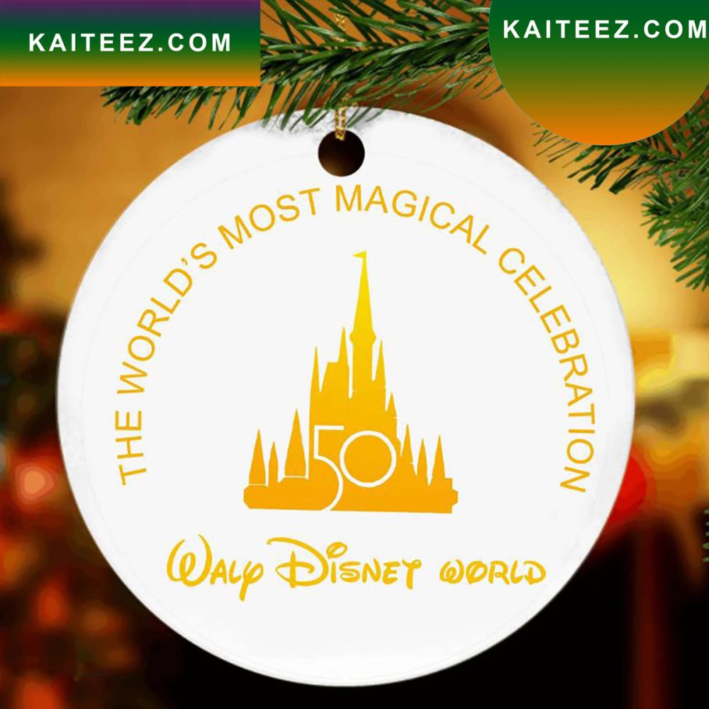 Disney World 50Th Anniversary Christmas Ornament