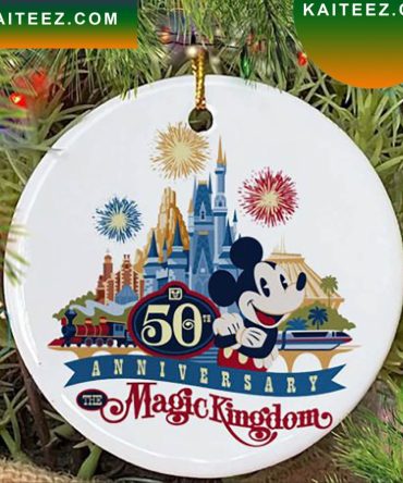 Disney World 50Th Anniversary Magic Kingdom Christmas Ornament