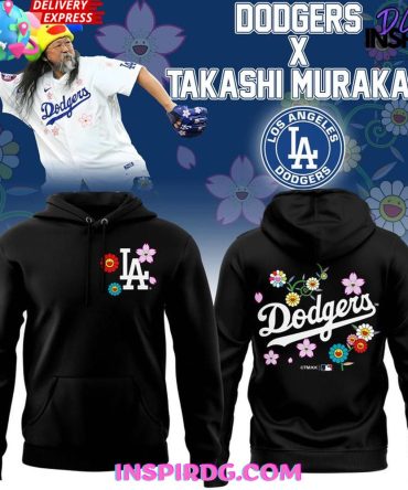 Exclusive Dodgers X Takashi Murakami Hoodie – Floral Design, Limited Edition,