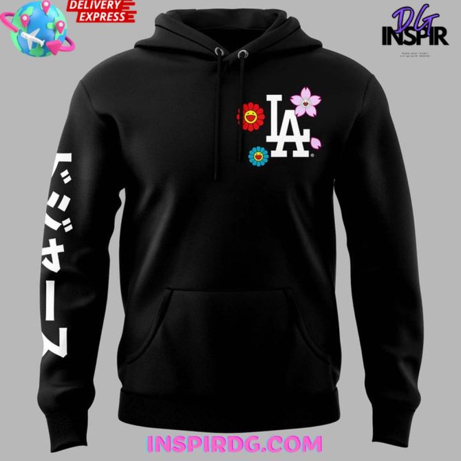 Exclusive Dodgers X Takashi Murakami Hoodie – Floral Design, Limited Edition, - Image 2