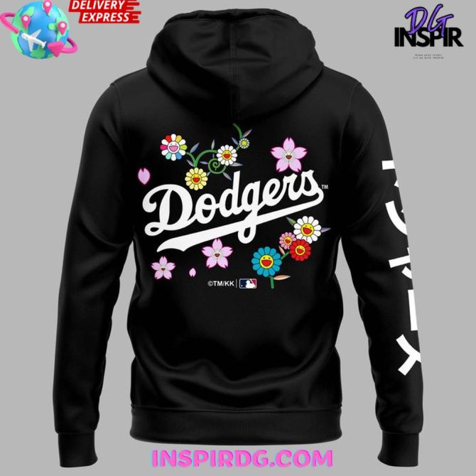 Exclusive Dodgers X Takashi Murakami Hoodie – Floral Design, Limited Edition, - Image 3