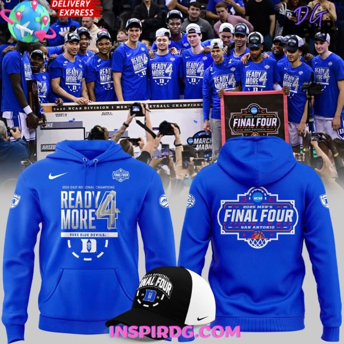 Duke Blue Devils 2025 Ncaa Final Four Regional Champions Locker Room All Over Print Hoodie