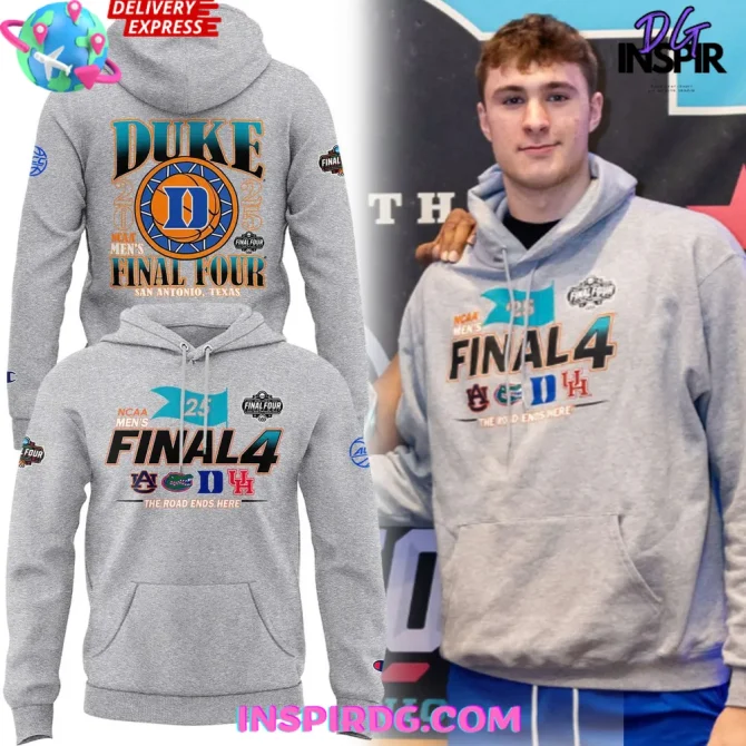 Duke Blue Devils Ncaa Men'S Final Four 2025 Grey All Over Print Hoodie
